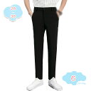 300円OFFクーポン ビジネススラックス 薄手 スリム 春 夏 ストレート メンズ スーツパンツ カジュアルスラックス 日常 通勤 快適な履き心地 ロングパン...