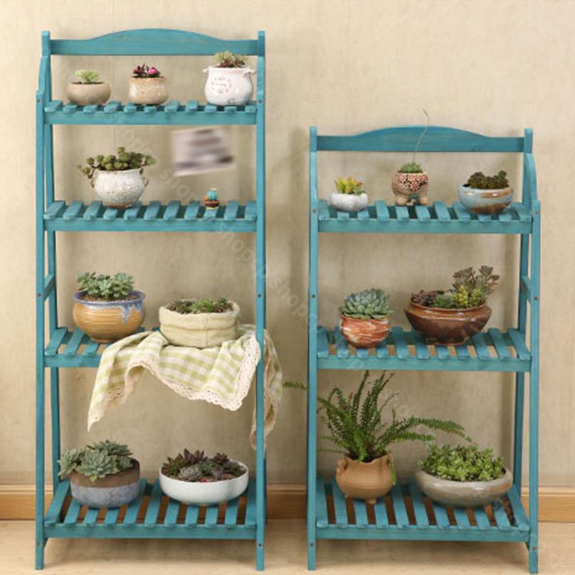木製植物スタンド コーナーフラワーホルダー リビングルーム用 植物ホルダーラック...