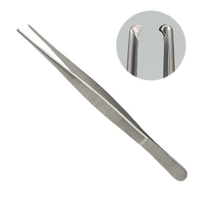 一般外科ピンセット　小波 15cm　有鈎 医療用ステンレス器具【メール便対応可能】