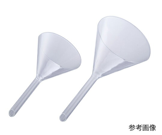 【ナビス】硬質ガラス製角度付きロート　75mm