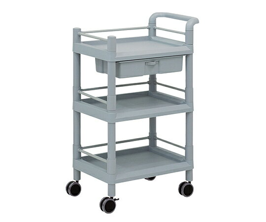 アズワン モバイルストレージカート 3段 610×370×885(引出し・ガード枠・ハンドル付) MSO11J