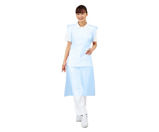 プロシェア　ナビス（アズワン） プロシェア業務用エプロン　青　100枚×10箱