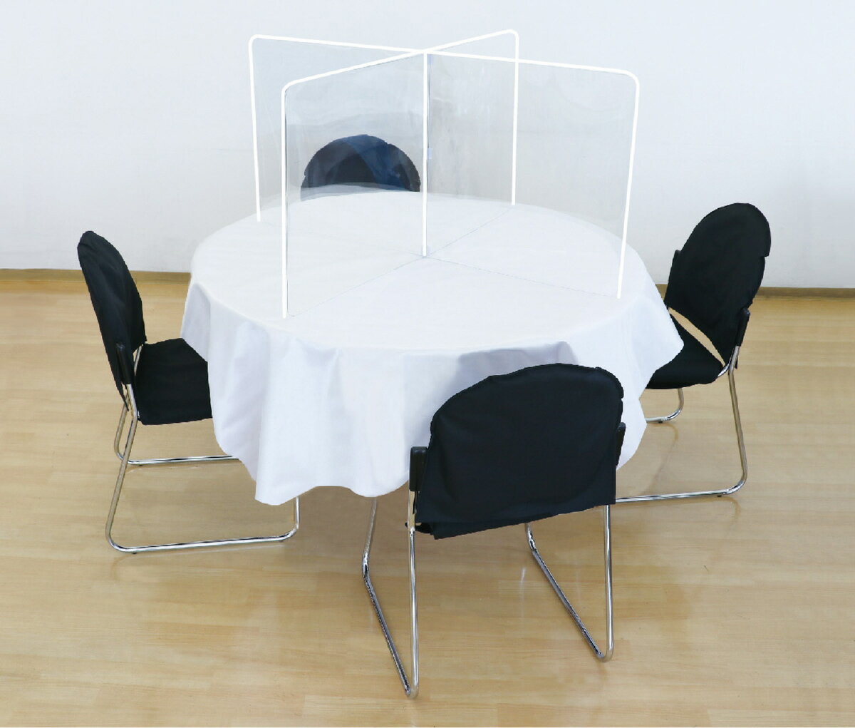 アーテック(Artec） ●飛沫防止十字型卓上パーテーション 正方形タイプ オフィス用品 パーテーション