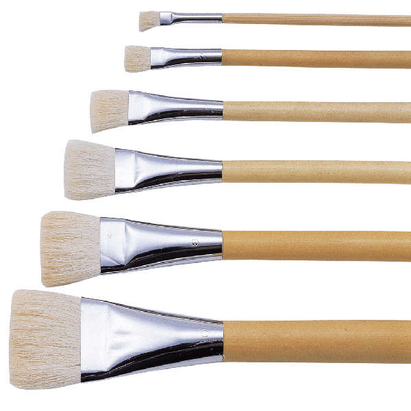 Painting Materials - アーテック(Artec） 平筆（ポスター用・白毛）6号 美術・画材・書道 筆・ブラシ・ローラー