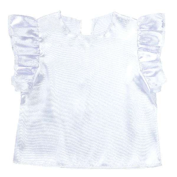 アーテック(Artec） ソフトサテン フリフリシャツ 白 衣装ベース 運動会・発表会・イベント