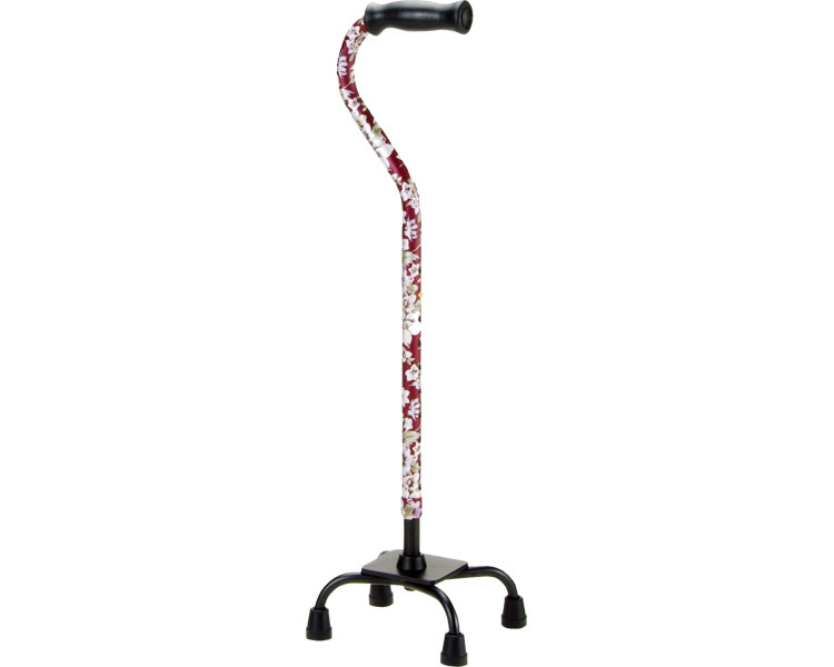 株式会社 マキテック アルミ製4点支柱杖　50シリーズ OT-502　赤花柄