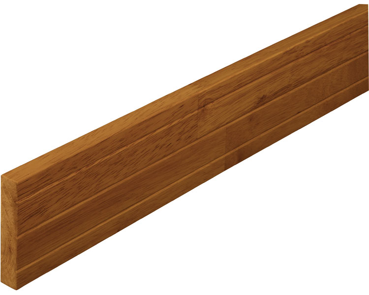 マツ六(株) 木製ベースプレート（片面ライン入）　幅8cm　2m 040-2176　Mブラウン　BH-512