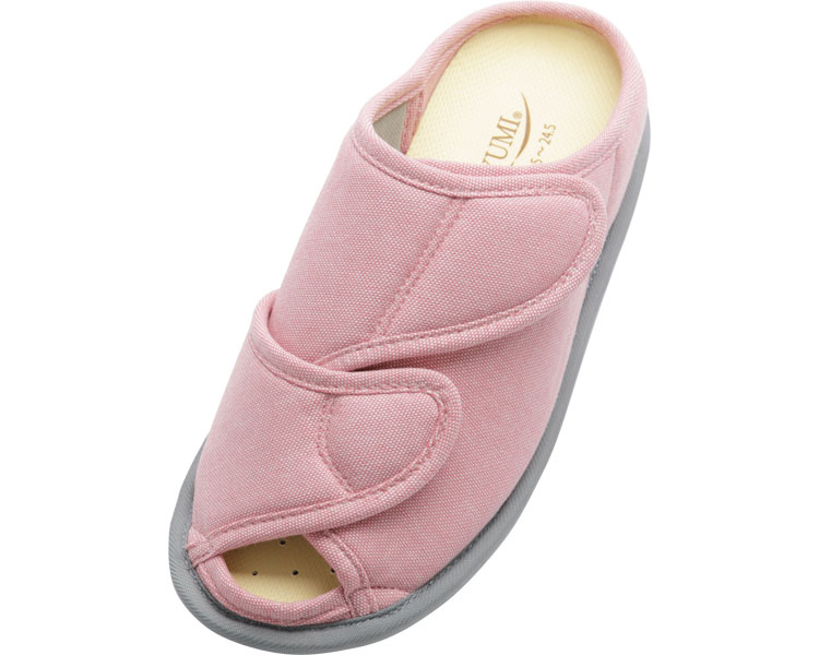 徳武産業 株式会社 あゆみオープンフィット　2237　左足 ピンク　M 介護シューズ/リハビリシューズ