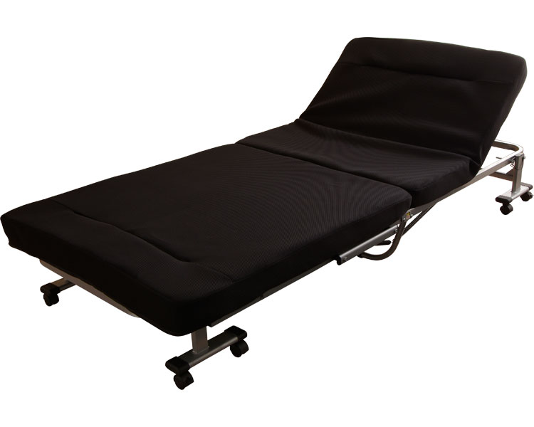 アイリスオーヤマ 折りたたみソファベッド OTB-SFN(ブラック/シルバー)