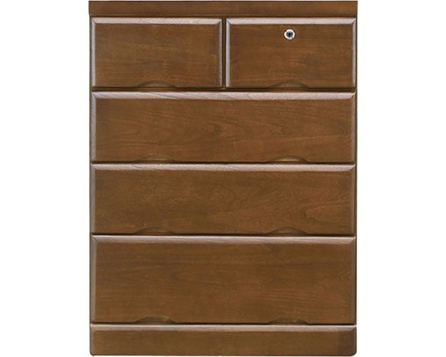 (株)オフィス・ラボ チェスト　ミリオン　4段　幅59.3cm CH-M60-4BR　ブラウン