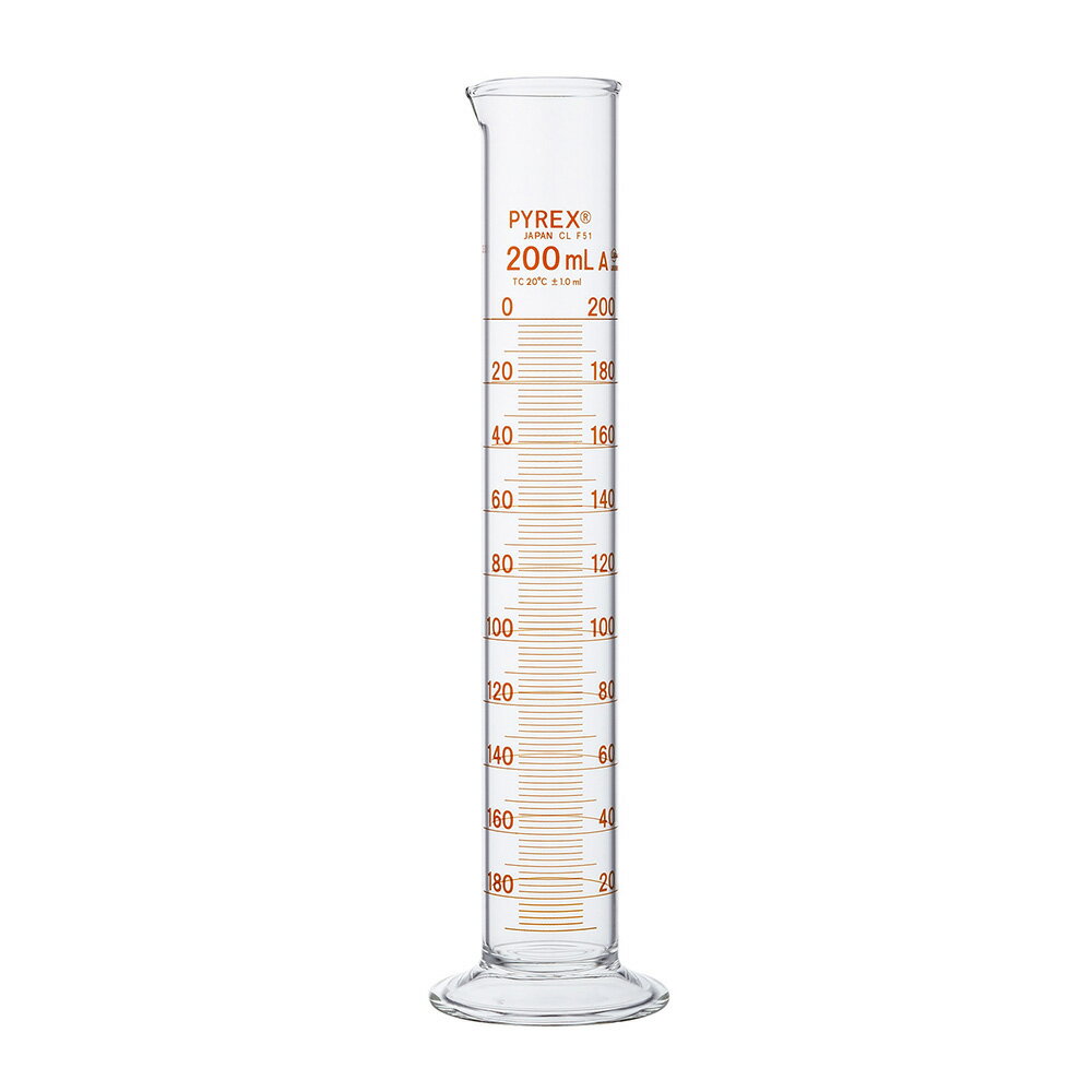 コーニング・PYREX PYREX(R) JIS メスシリンダー 200mL 3022JIS-200 1本／ケース
