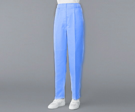 無塵衣AS305B（女性用パンツ・腰裏付）　ブルー　4L アズワン