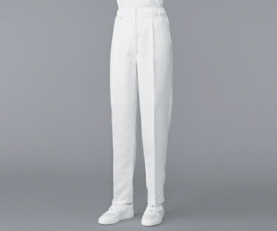 無塵衣AS305B（女性用パンツ・腰裏付）　ホワイト　5L アズワン