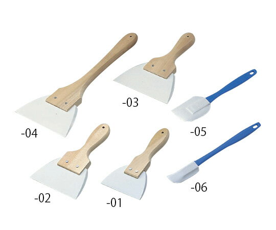 ゴムヘラ 1本 木柄三角　特大