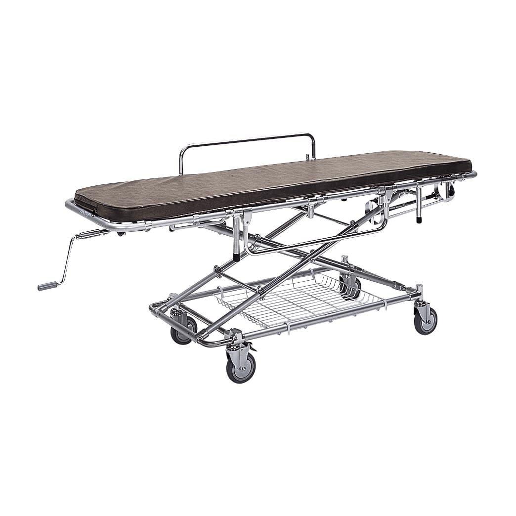 日進医療器 軽量ストレッチャー昇降式・担架固定型 対角2輪ストッパー TY225E