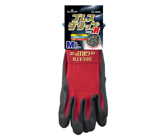 ショーワグローブ ブレスグリップ Red M 120双 1ケース(120双入) 380R-MR