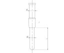 旭製作所 温度計保護管 丸・梨・ナスフラスコ用 適応容量50mL/25mL 1個 3380-1M-50