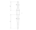 旭製作所 キャピラリー管 丸・梨・ナスフラスコ用 適応容量50mL/25mL 1個 3386-1M-50