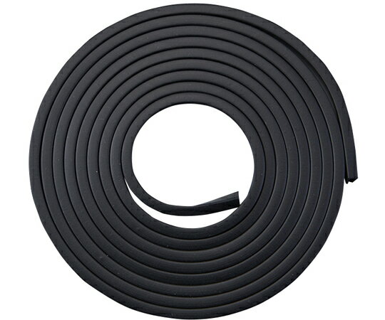 日本緑十字社 溝ゴム　溝ゴム-124　6×4.3mm×2.4M　1mm用　黒 1巻 246151