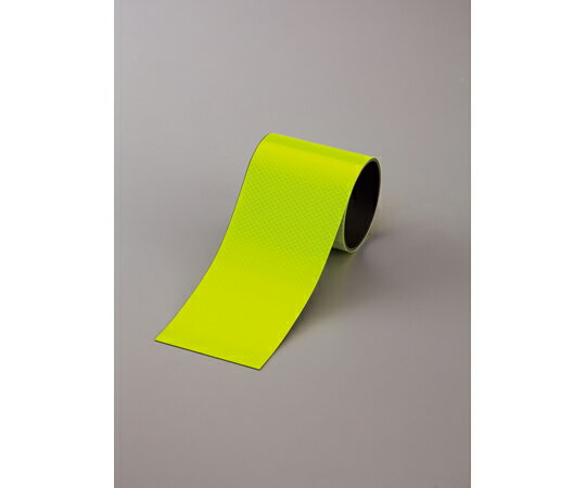 日本緑十字社 マグネットシート　高輝度プリズム反射タイプ　蛍光イエロー　マグネ100PH-KY　100mm幅×1..
