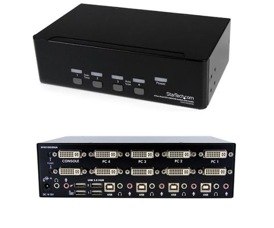 Startech 4ポート デュアルDVI対応USB接続KVMスイッチ 1個 SV431DD2DUA