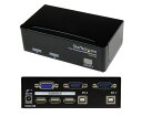 Startech 2ポートUSB接続KVMスイッチ PCパソコン2台用CPU切替器 USB/VGAケーブル付属 1個 SV231USB