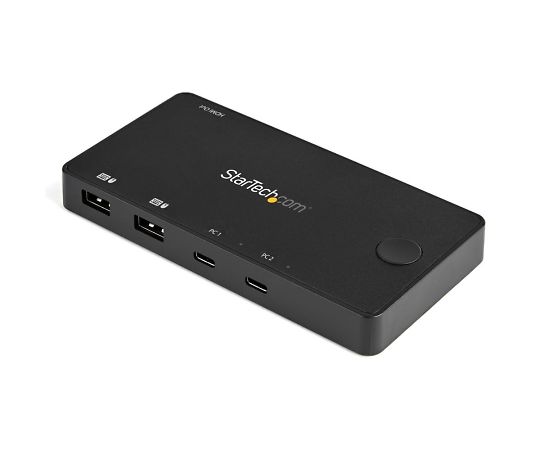 Startech USB-Cパソコン対応2ポートKVMスイッチ 4K60Hz HDMI コンパクトUSB Type-Cパソコン切替器 USB-Cケーブル付属 バスパワー対応 MacBook/iPad Pro/ThinkPad/IdeaPad/EliteBook 1個 SV211HDUC