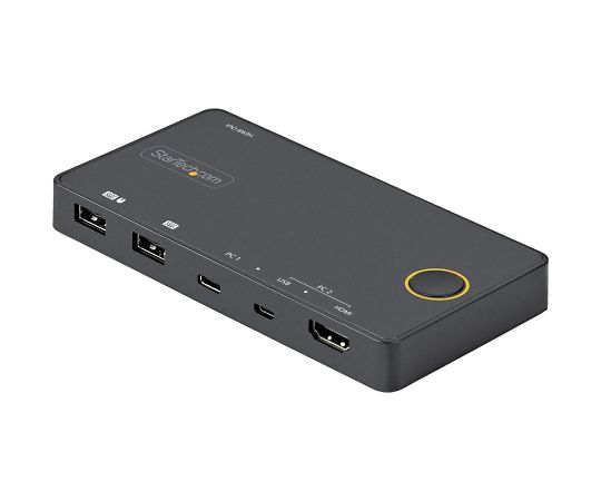 Startech 2ポートKVMスイッチ/USB-A HDMI＆USB-Cスイッチャー/4K60Hz HDMI2.0シングルモニタ対応/デスクトップ＆ノートPC切替器/USBバスパワー/Thunderbolt 3互換 1個 SV221HUC4K