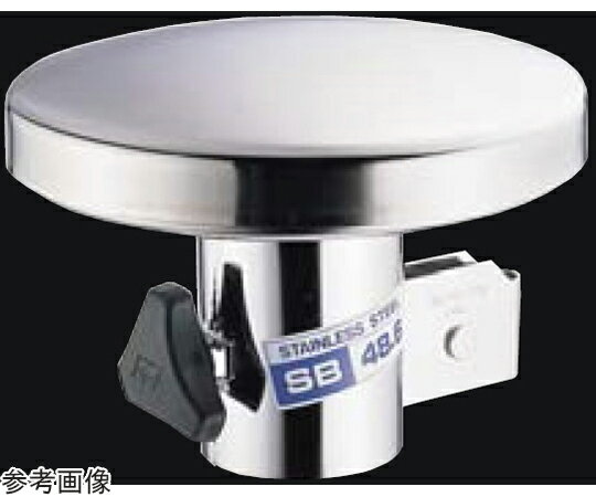 ●工事用単管にワンタッチ！！安全旗、社旗掲揚。ブッシュを除きすべてステンレスを使用。●材質：枠／SUS304ステンレス、車材／樹脂●質量（g）：605●D（mm）：54●H（mm）：110●W（mm）：150●適用パイプ径（mm）：48.6●画像は代表画像となります。●コード番号：0629-01475