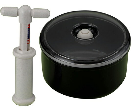 セーブインダストリー 竹炭 丸型真空おひつ 新型ポンプ付 1個 SV-3086