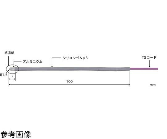 安立計器 直腸用ソフトボディ形温度センサ Model 1600 0～200℃ センサ外径（φmm）：3 Kタイプ 1本 1600K-TS1-ASP
