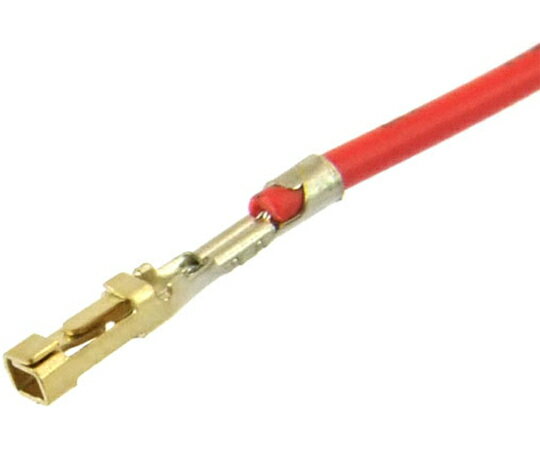 共立電子産業 QI片端圧着済ワイヤー　450mm　赤 10本入 1袋(10本入) QW-1RD