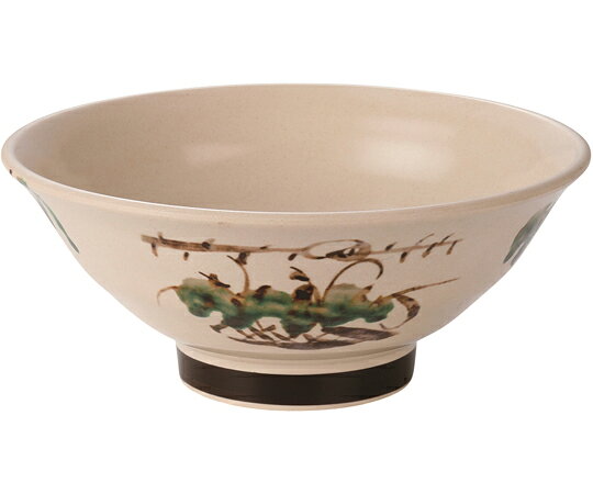 福井クラフト ロクロ目麺鉢 粉引亀甲織部塗 φ176mm 1個 50022600