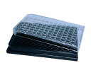 Porvair テストプレート 96well 平底 P.S製 フタ付 クリアボトム ブラック(cellculture用) 1セット(100枚×4個入) 1セット...
