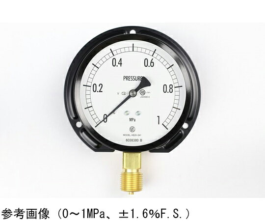 長野計器 普通形圧力計（Φ100） 立形B枠 耐振用 1.5MPa 1個 AE20-241