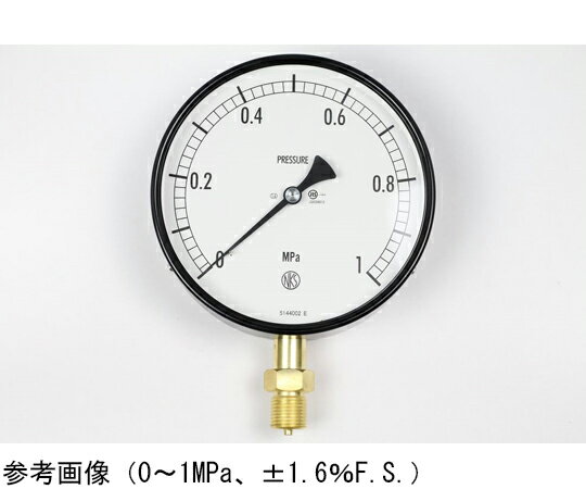 長野計器 普通形圧力計（Φ150） 立形A枠 0.1MPa 1個 AG10-141