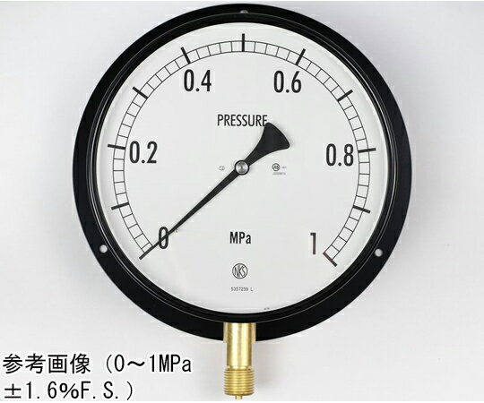 長野計器 普通形圧力計（Φ200） 立形B枠 1MPa 1個 AJ10-241