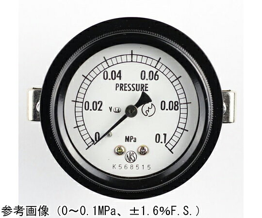 長野計器 密閉型圧力計（60Φ） 埋込形D枠（取付金具）耐振用 10MPa 1個 BA15-121
