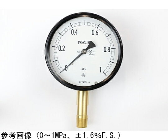 長野計器 密閉型圧力計（100Φ） 立形A枠 0.4MPa 1個 BE10-181