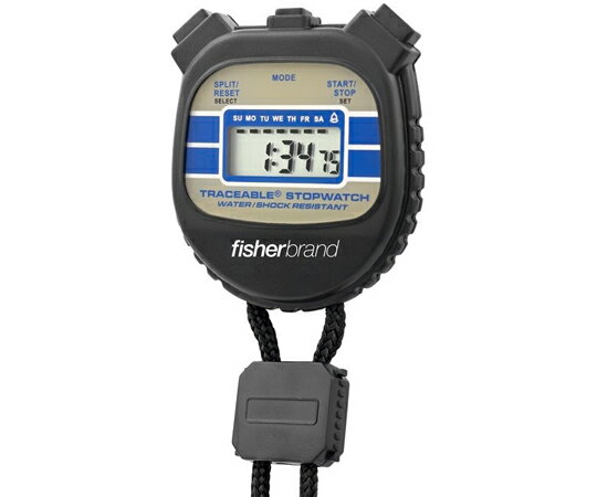 Fisherbrand Fisherbrand Traceable 防水ストップウォッチ 黒 1個 14-649-11