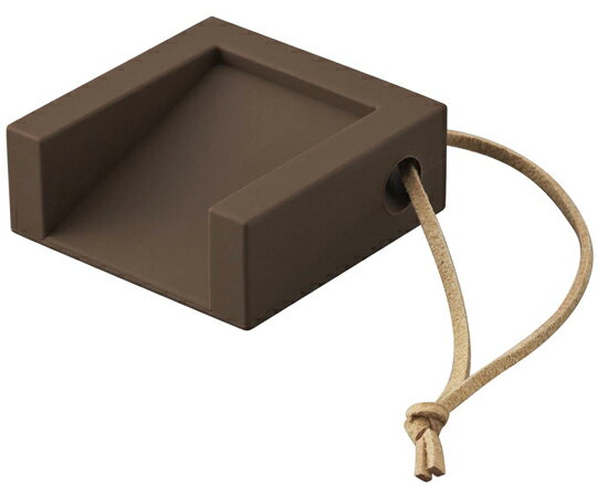 山崎実業 ドアストッパー キューブ ブラウン 1個 7109