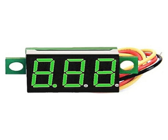 Joman LEDデジタル電圧計 3線式 グリーン 1台 v_39935823052951