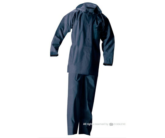トオケミ レインウェア PVCスーツ ネイビー M 1ケース（30枚入） 1ケース(30枚入)
