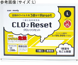 三和製作所(医療) 二酸化塩素燻蒸剤CLO2Reset(クロッツリセット) L 5袋入 1箱(5袋入) 907-556