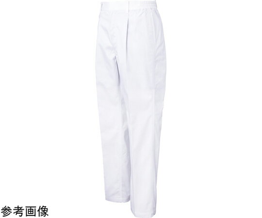 サンエス 男性用混入だいきらい横ゴム・裾口ストレートパンツ ホワイト 4L 1枚 FX70956