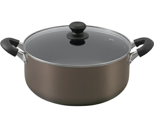 アイリスオーヤマ ダイヤモンドコート 両手なべ DIS-P28(28CM)ブラウン
