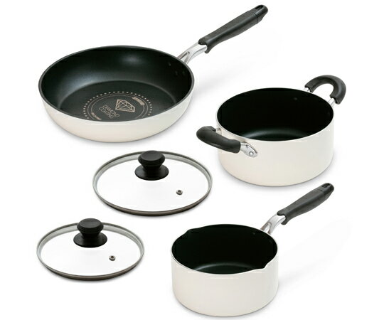 アイリスオーヤマ ダイヤモンドコートフライパン・なべ DCI-FP5S(5テン)ホワイト