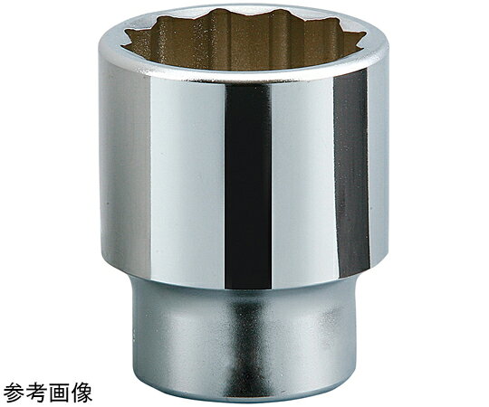 ●12角ソケット。●差込角（SQ）：19.0●サイズ（S/inch）：1.1／4●ソケット部外径（D1/mm）：44●差し込み部外径（D2/mm）：38●深さ（H/mm）：24●全長（L/mm）：56●最大深さ（l/mm）：35●質量（g）：300