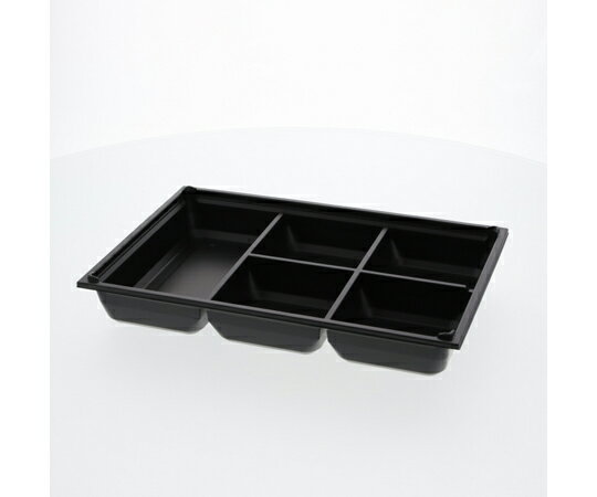 アクタ 弁当容器 ワン折重 底 90×60 J-5 黒 25枚入 1パック(25枚入) 004430094