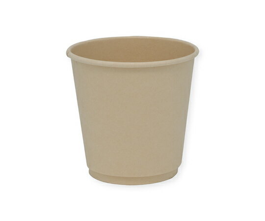 紙コップ バガス二重カップ PLAコート 8オンス 80mm口径 25個入 1パック(25個入) 004533082